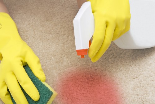 Professional house cleaning in a London home interior