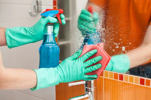 Home cleaners in London preparing for a safe cleaning service