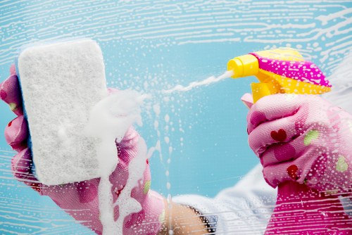 Professional cleaning of desks and shared workspace in London