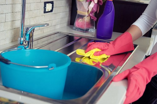 Detailed kitchen and bathroom cleaning in a London property